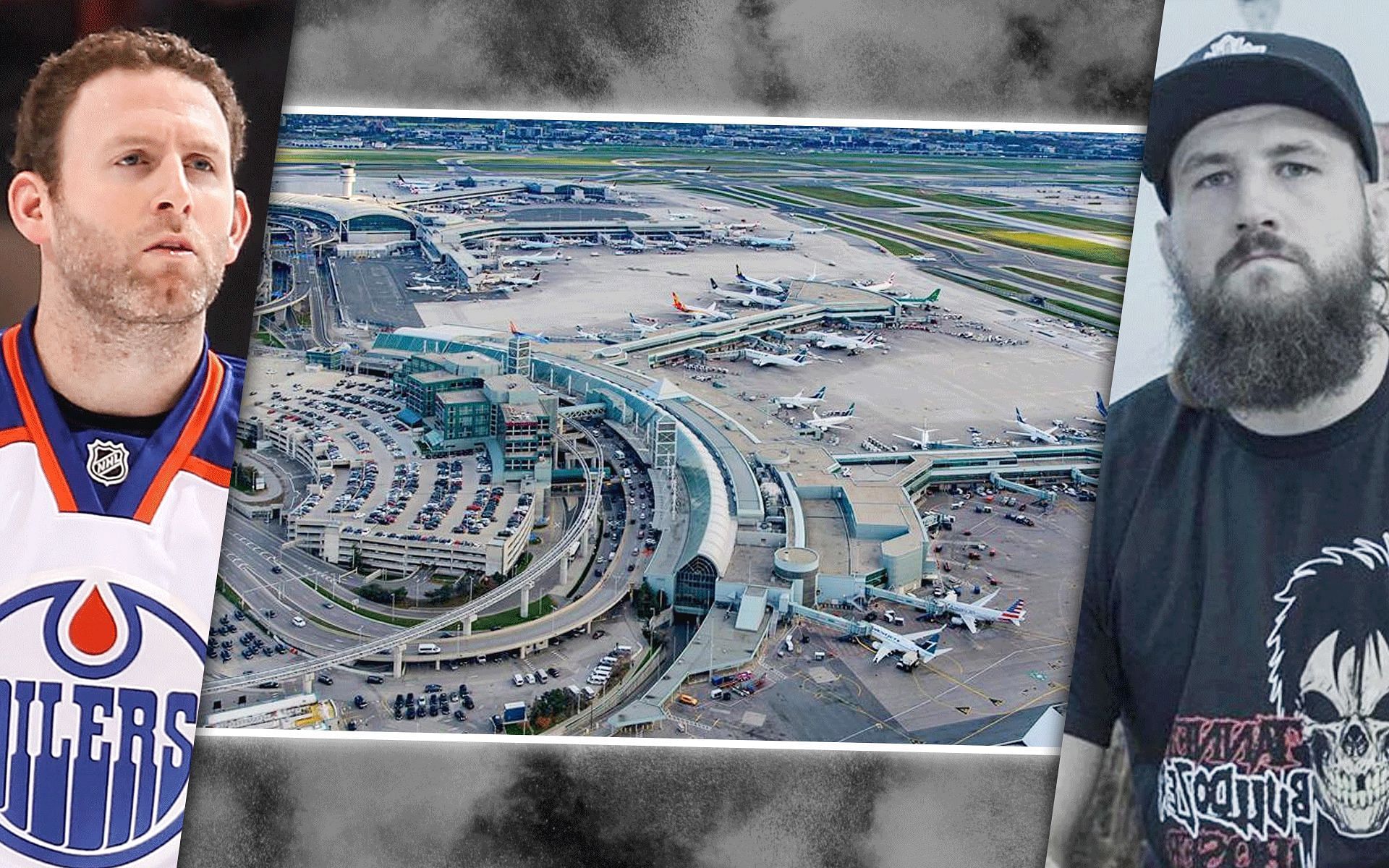 (L to R) Ryan Whitney, Toronto pearson airport (via torontopearson.com), Tanner Boser (via @bulldozerboser on Instagram)