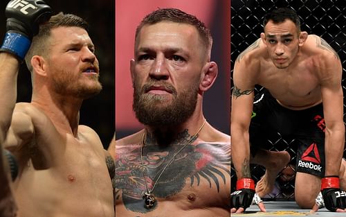 Bisping, McGregor, and Ferguson (left, center, and right)