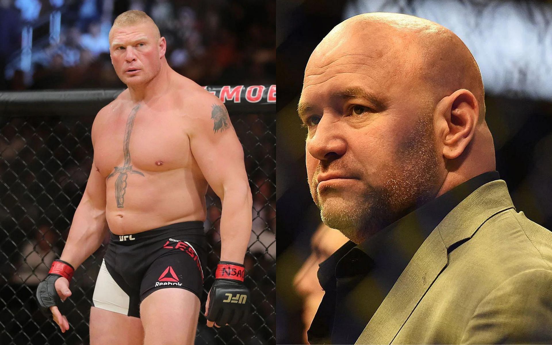 Brock Lesnar (Left) and Dana White (Right) (Images courtesy of Getty)