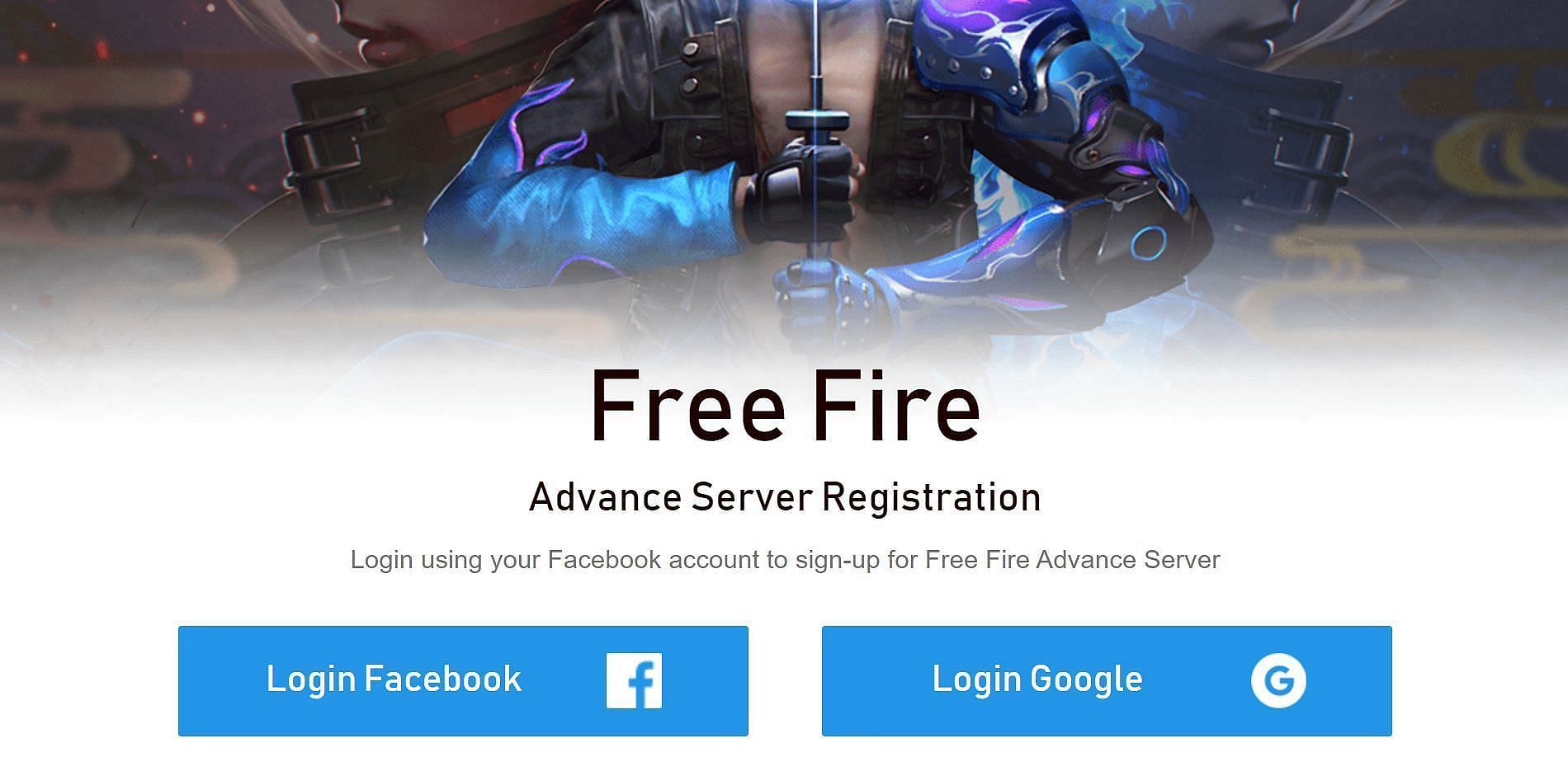 Registration process is must to access the Advance server (Image via Garena)