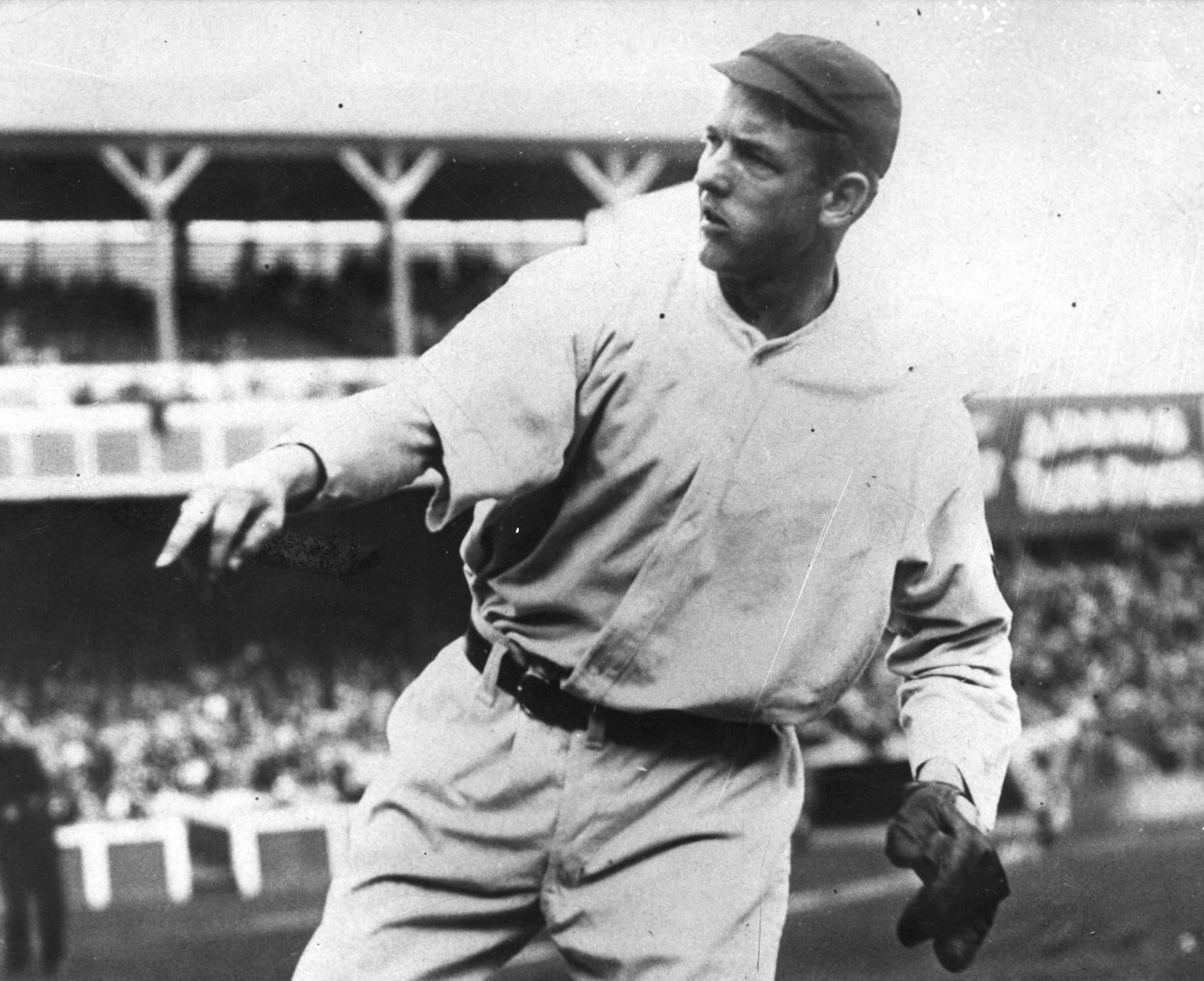 Christy Mathewson pitching for the New York Giants