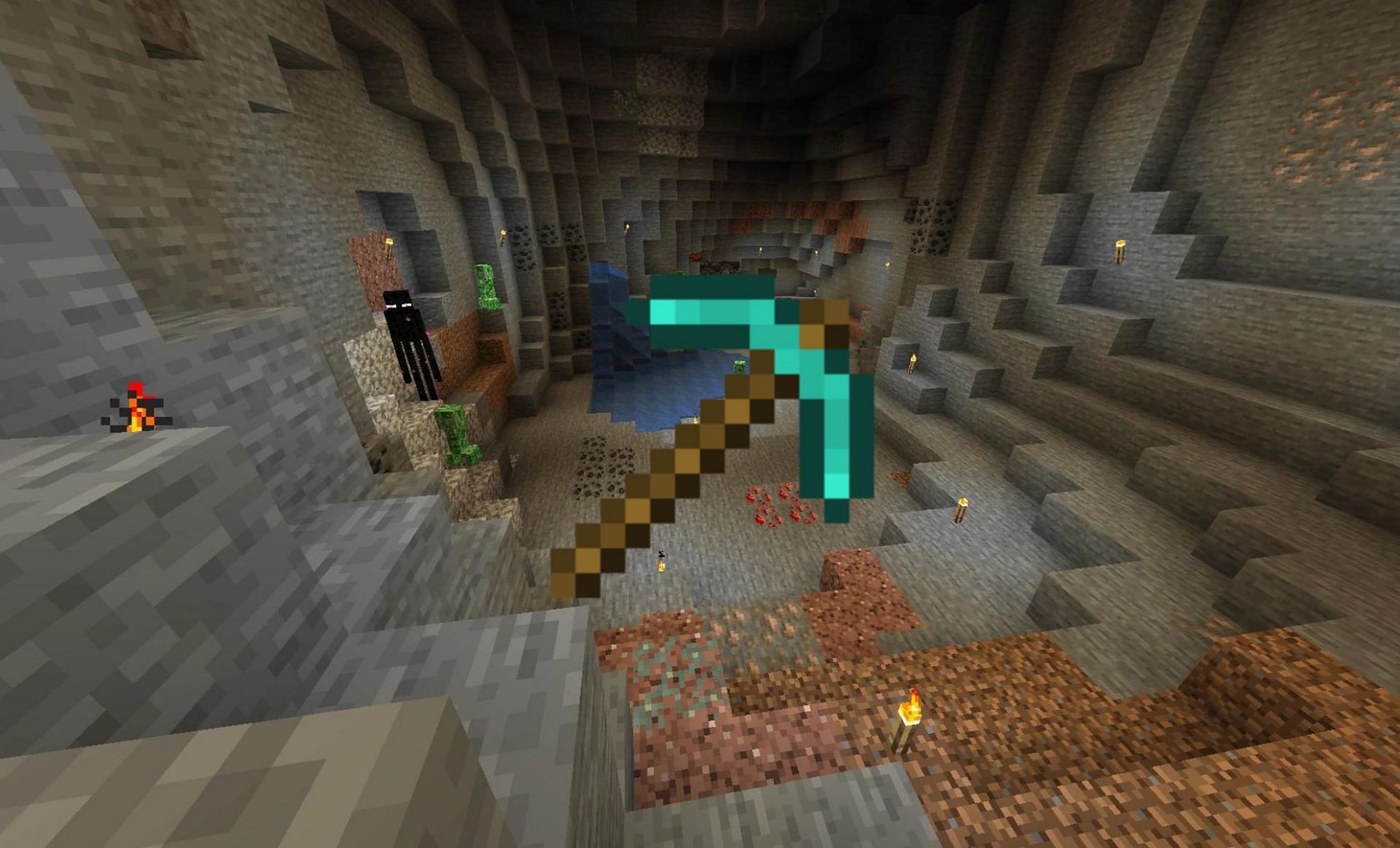 Diamond pickaxe (Image via Minecraft Wiki)