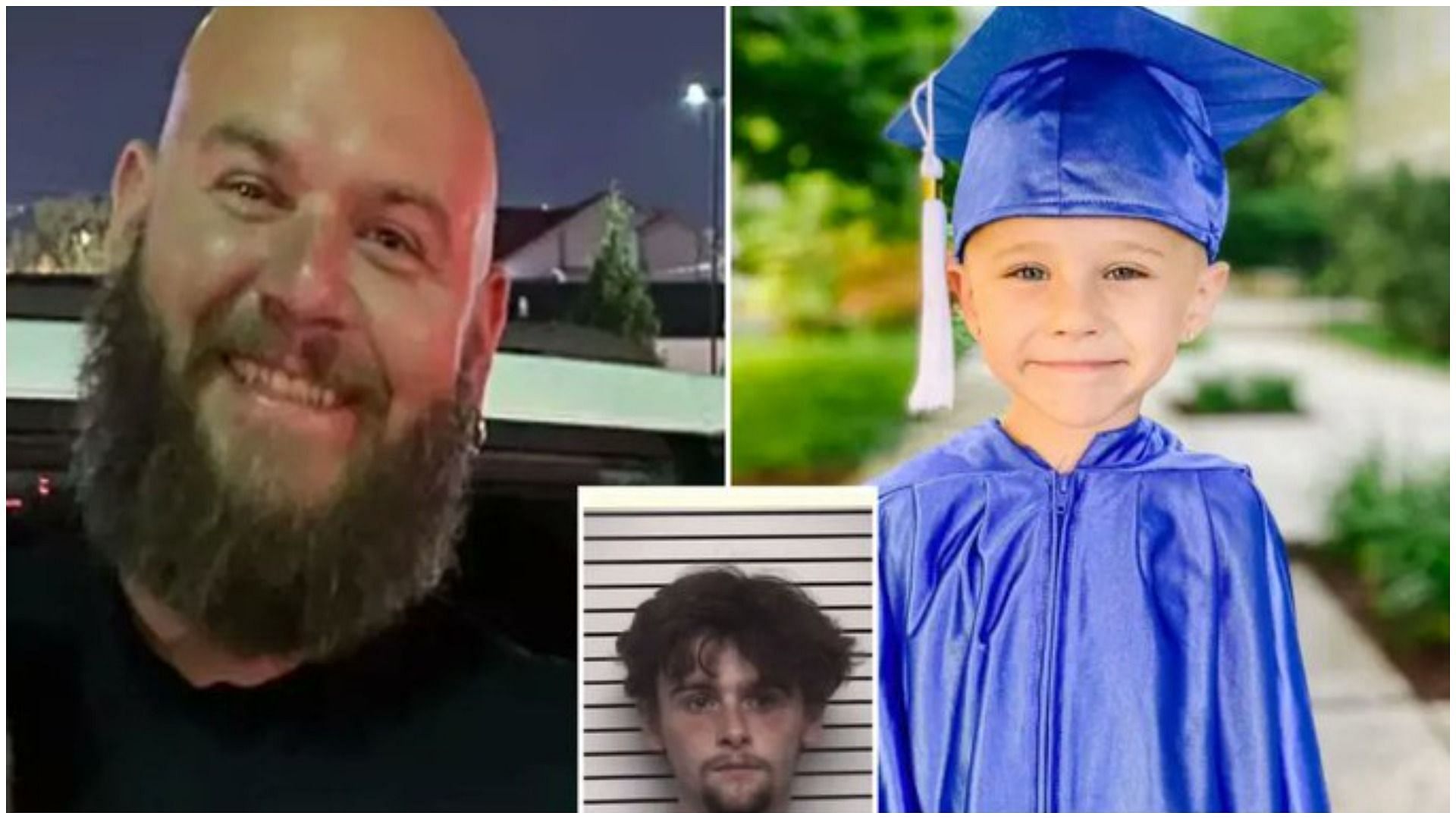 Father (Michael Marlowe) and son (Bentley Marlowe) were left dead in a tragic Statesville collision in North Carolina. Suspect Austin Harmon was arrested. (Centre image) (Image via Twitter @ScallywagNYC)