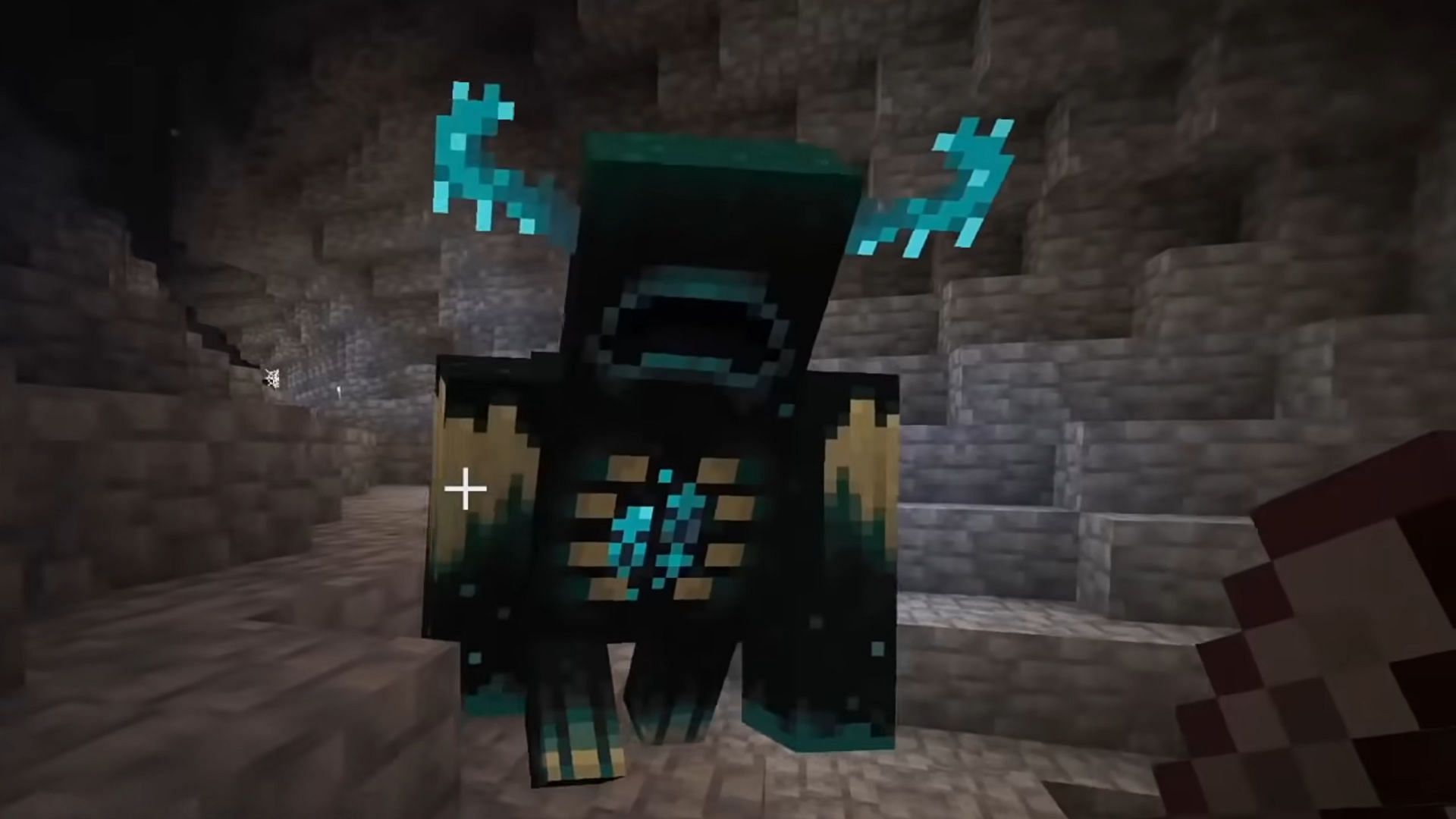 Minecraft&rsquo;s newest boss mob, The Warden (Image via Minecraft)