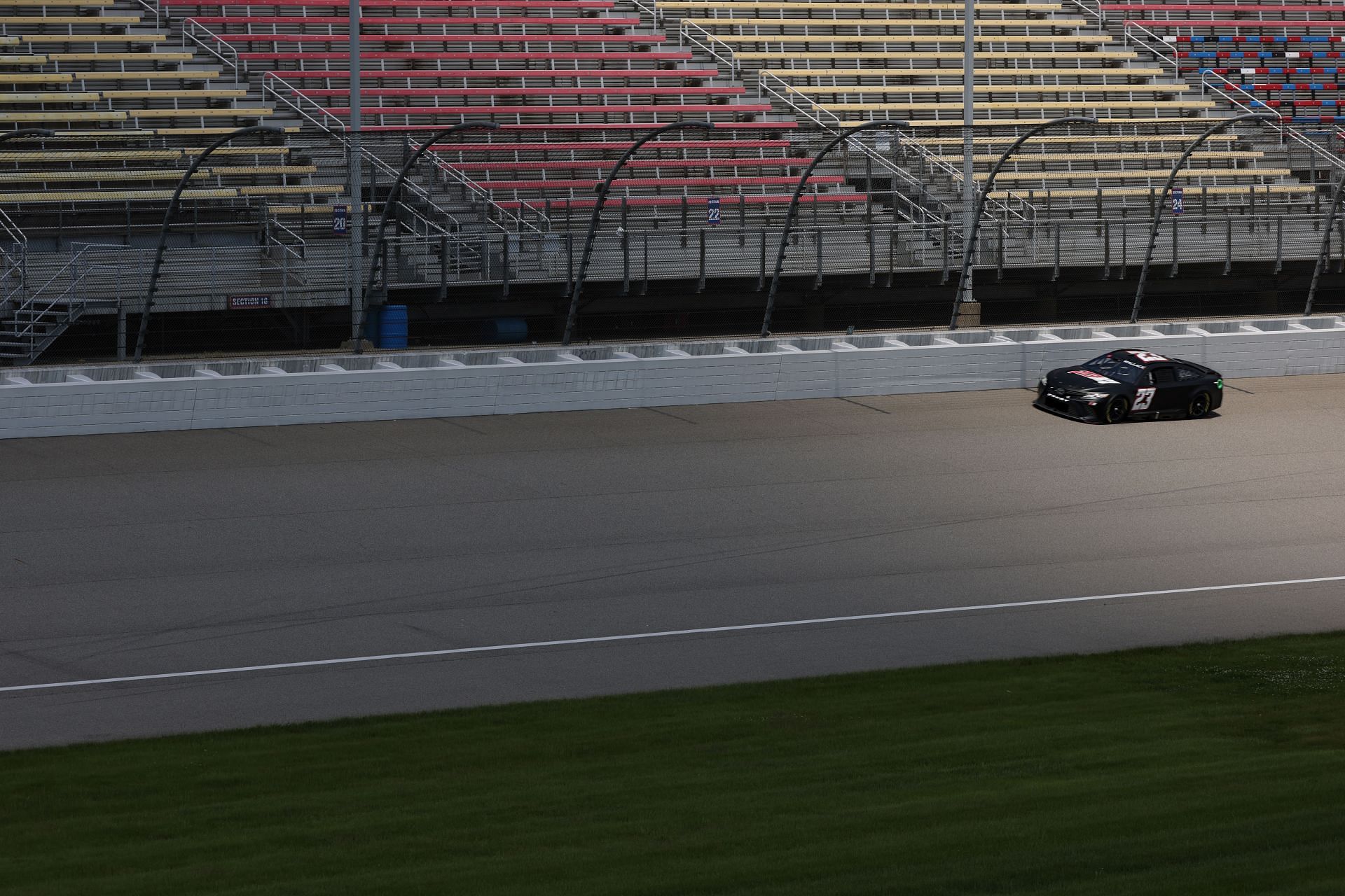 Bubba Wallace drives during the NASCAR Next Gen Test at Michigan International Speedway.