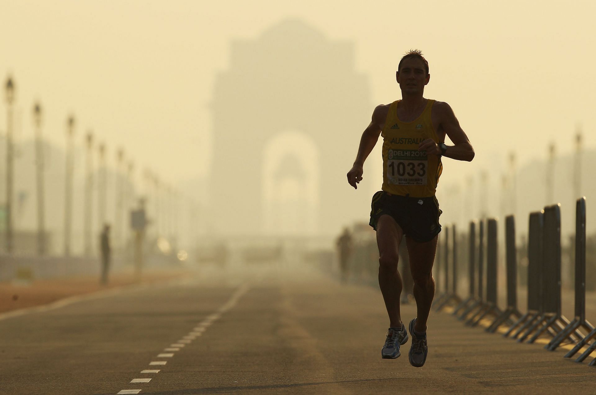 A marathon runner in action during the 2010 Commonwealth Games (Image courtesy: Getty Images)