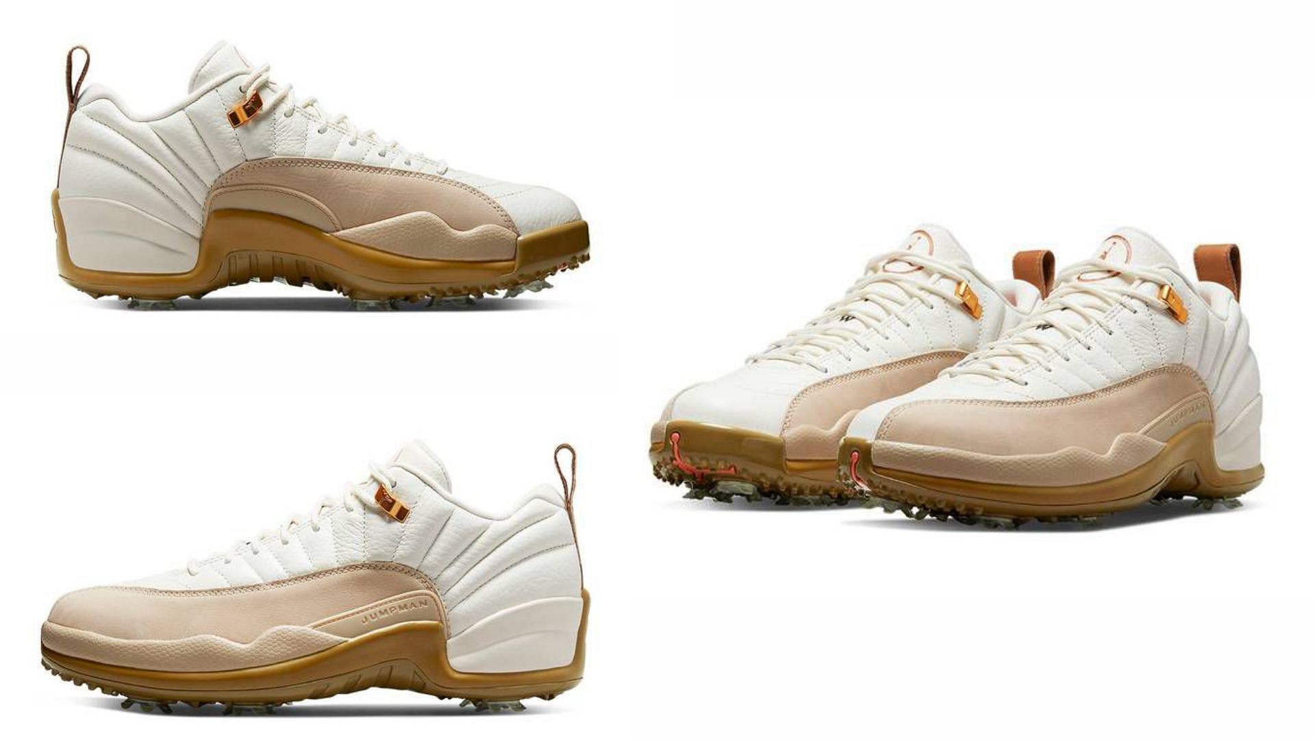 Take a closer look at the AJ12 Golf Driftwood colorway (Image via Nike)