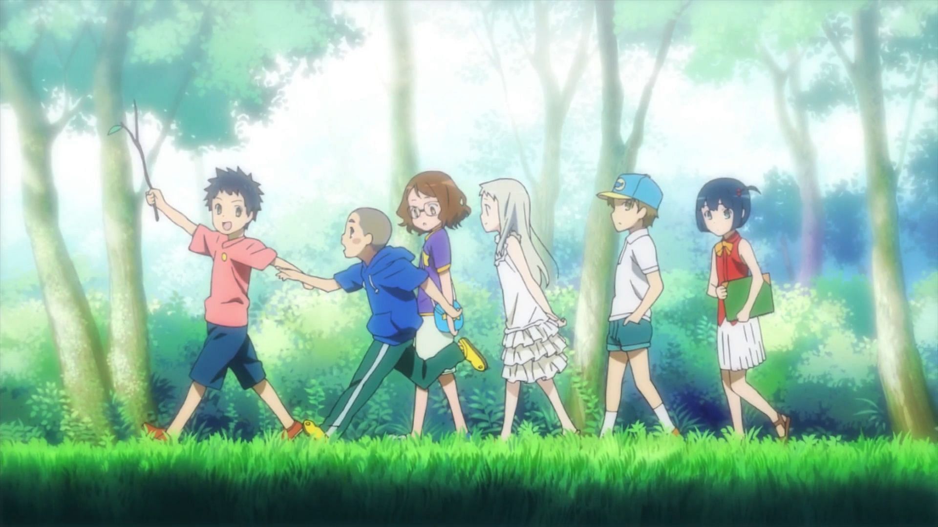 The Super Peace Busters will always be best friends (Image credits: Mitsu Izumi/Shueisha, Anohana)