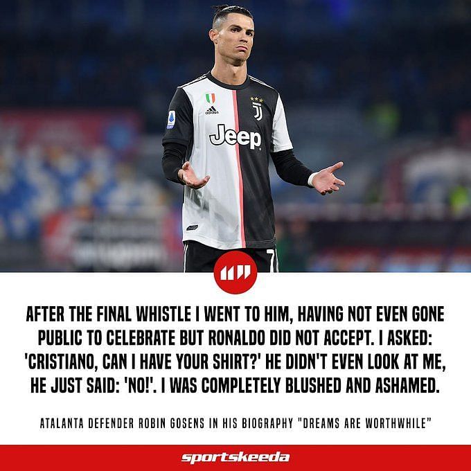 Gosens's comments on being 'completely ashamed' by Ronaldo