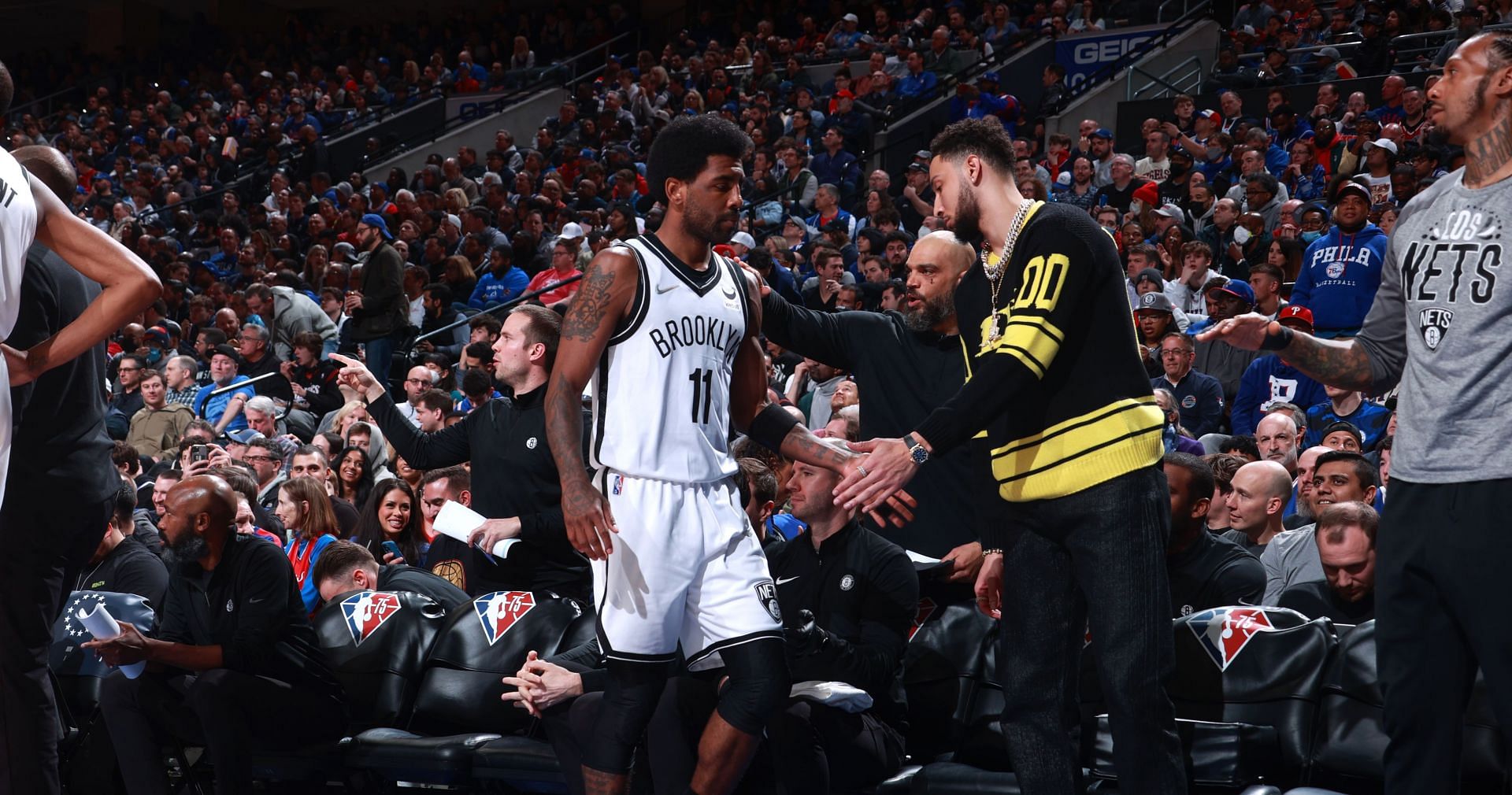 Kyrie Irving might not be with the Brooklyn Nets next season while Ben Simmons' mental health remains uncertain. [Photo: Bleacher Report]