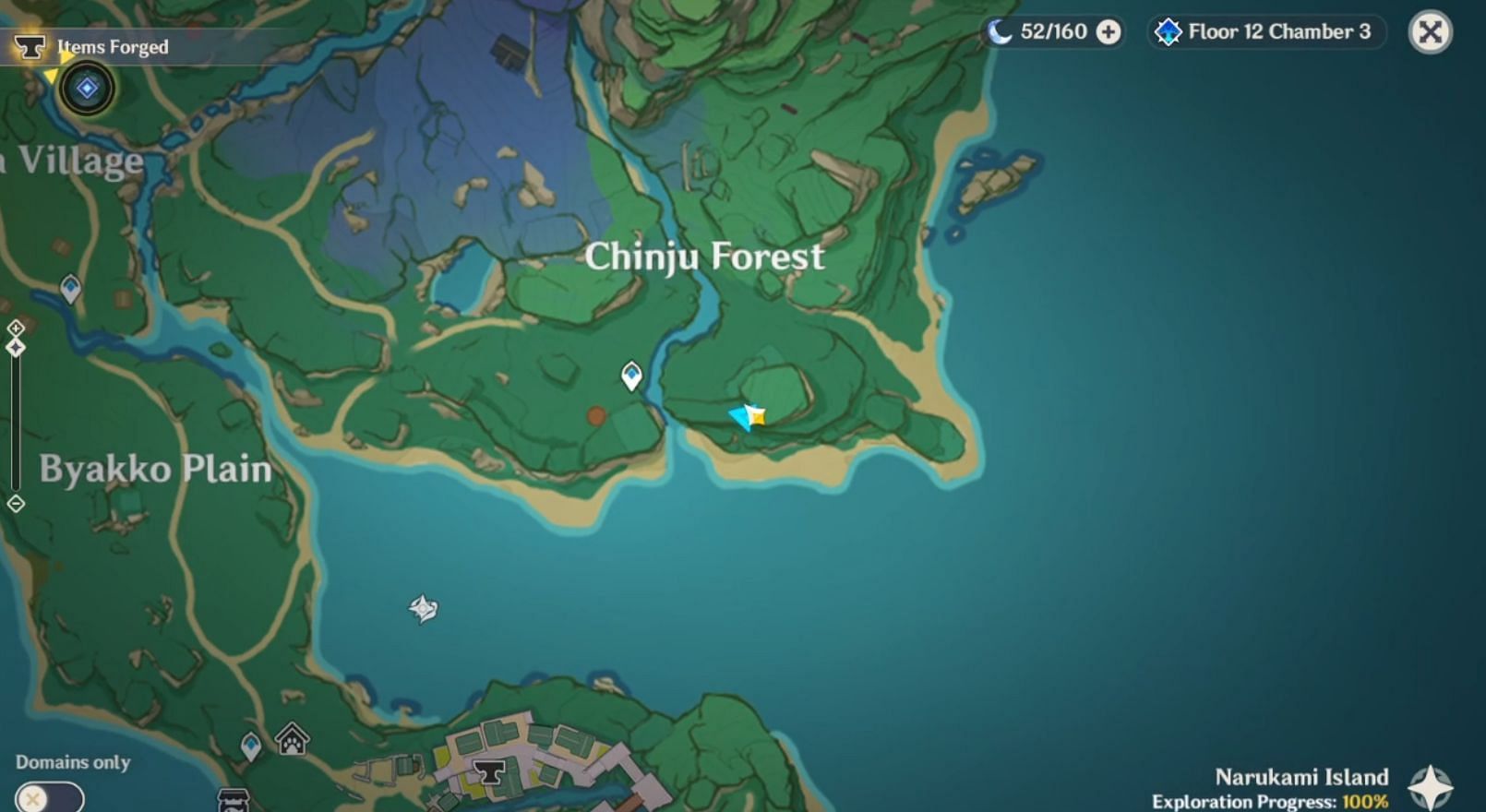 Berry location in Chinju Forest (Image via HoYoverse)