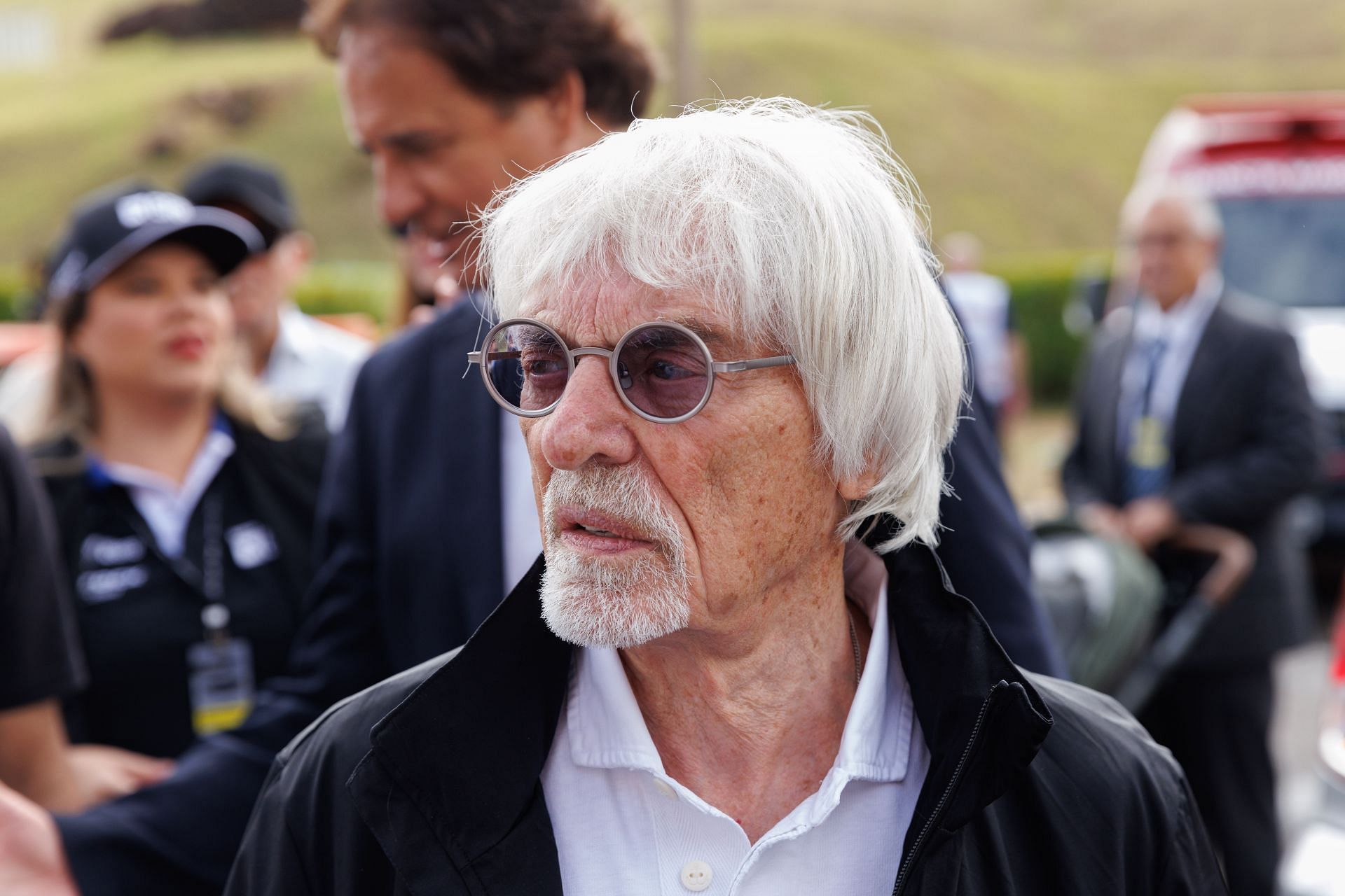 Bernie Ecclestone during a visit to the Velocitta racetrack for a Stock Car and Formula 4 race on May 15, 2022 in Mogi Guacu, Brazil. (Photo by Marcelo Machado de Melo/Getty Images)