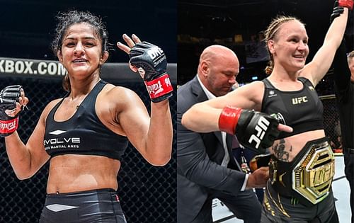 Ritu Phogat (left) [Photo Credit: ONE Championship] and Valentina Shevchenko (right)