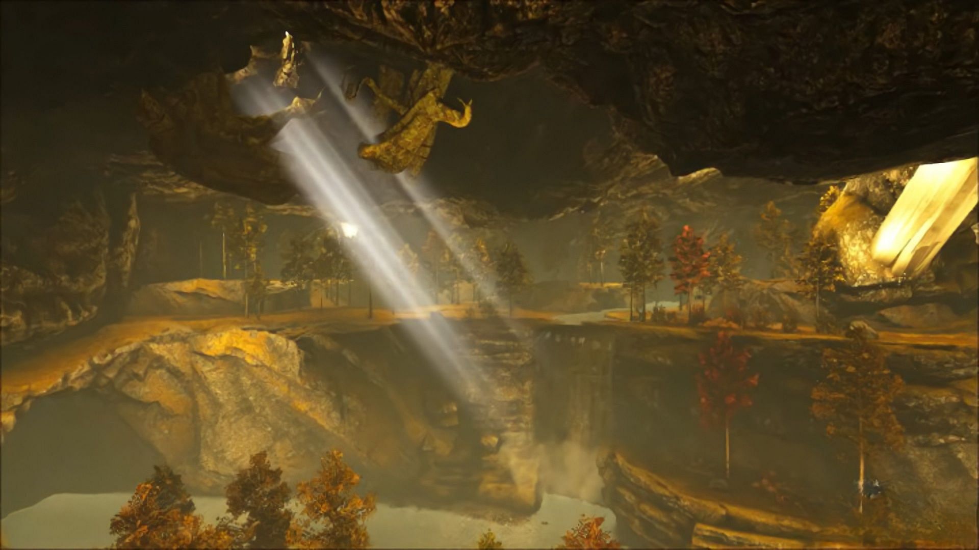 The Yellow Crystal Cave (Image via Ark: Survival Guide/YouTube)