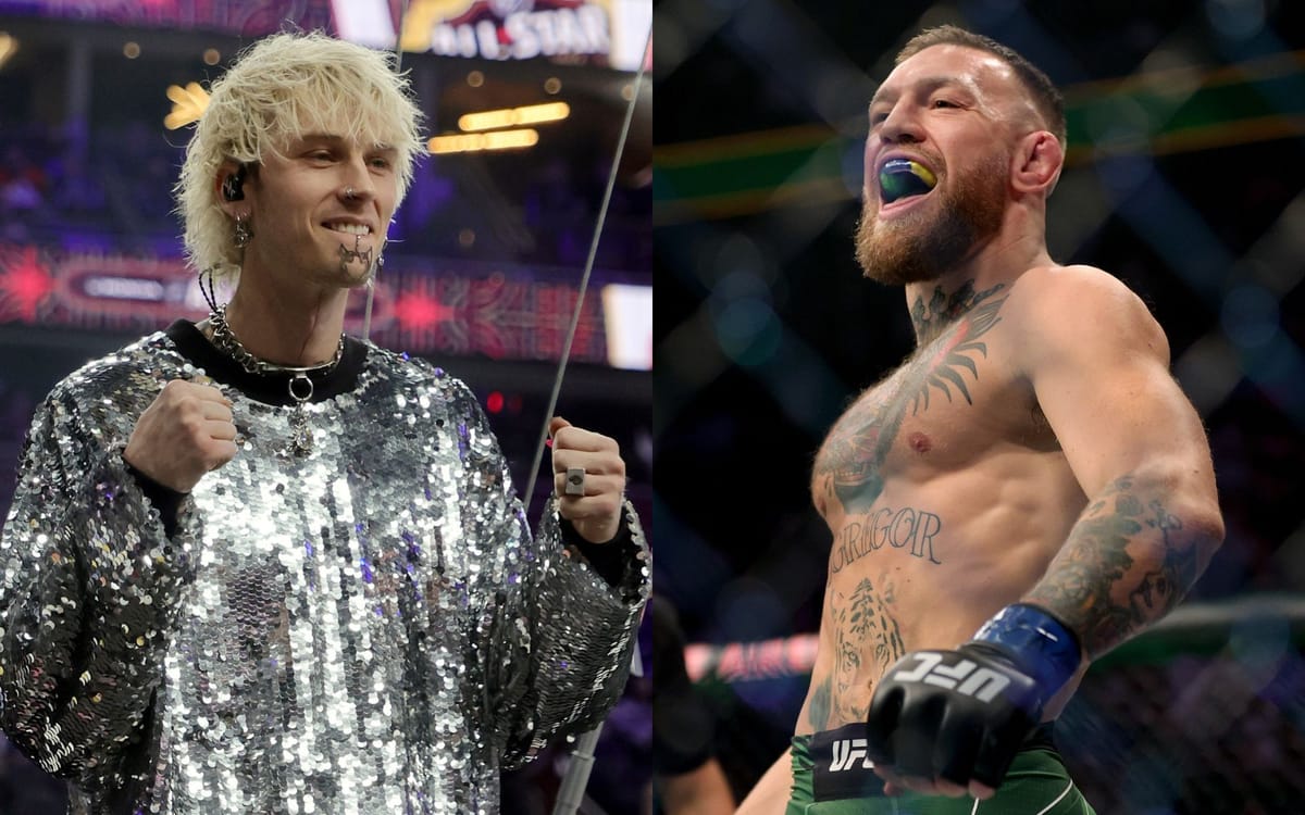 Why did Conor McGregor throw a drink at MGK?