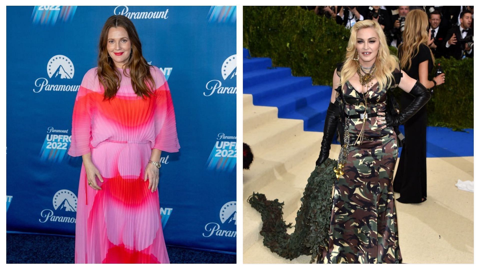 Drew Barrymore and Madonna were among the celebrity guests who attended the wedding (Images via Roy Rochlin and John Shearer/Getty Images)