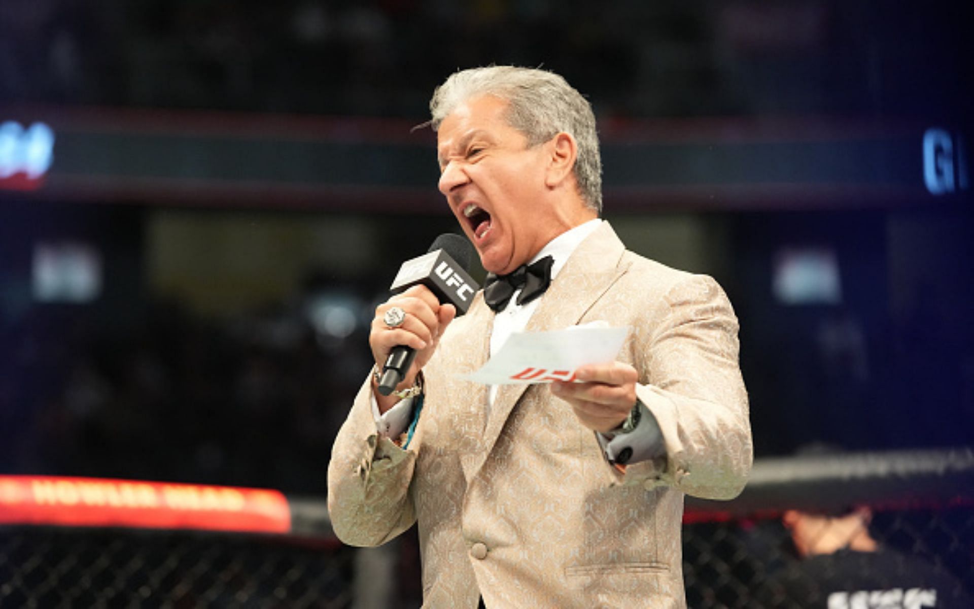 Bruce Buffer at a UFC event [Image credits: Getty Images]