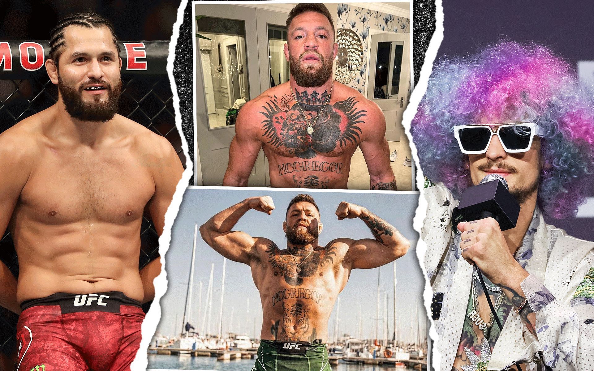 Sean O&#039;Malley weighs in on potential Conor McGregor-Jorge Masvidal clash [Center images via @thenotoriousmma on Instagram; other images via Getty]