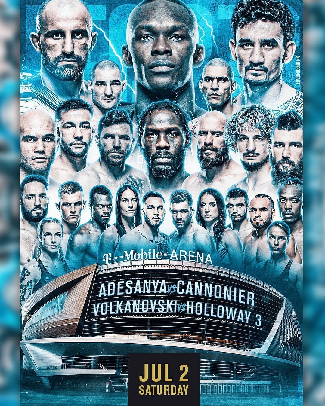 UFC 276 fan-made poster [Image via @needingart on Instagram]
