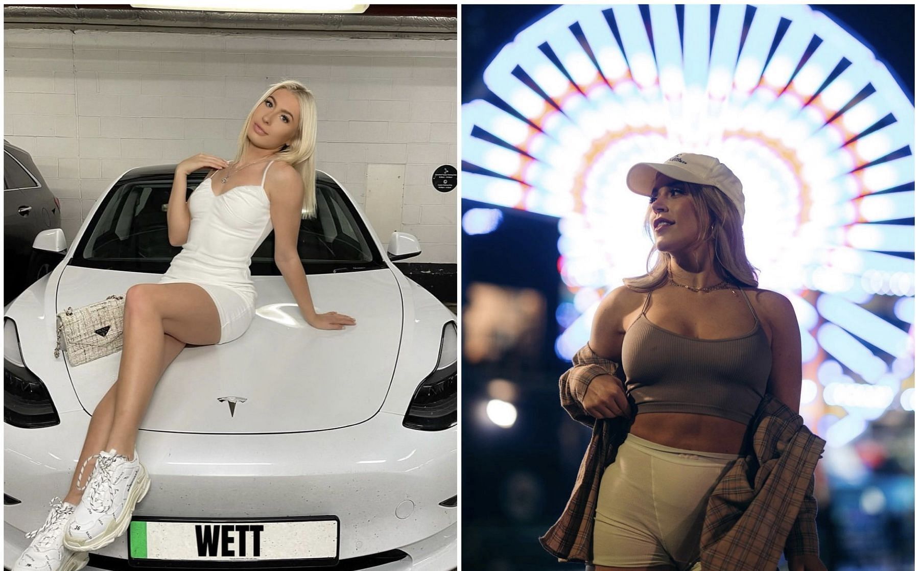 Astrid Wett (left), Elle Brooke (right) - Images via @wettastrid, @thedumbledong on Instagram