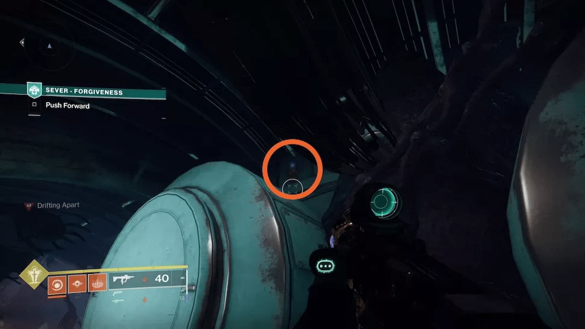 The bobblehead should be on top of these pipes (Image via Bungie)