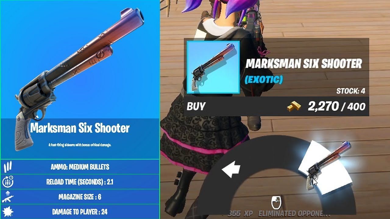 Marksman six-shooter (Image via Youtube/Epic Games)