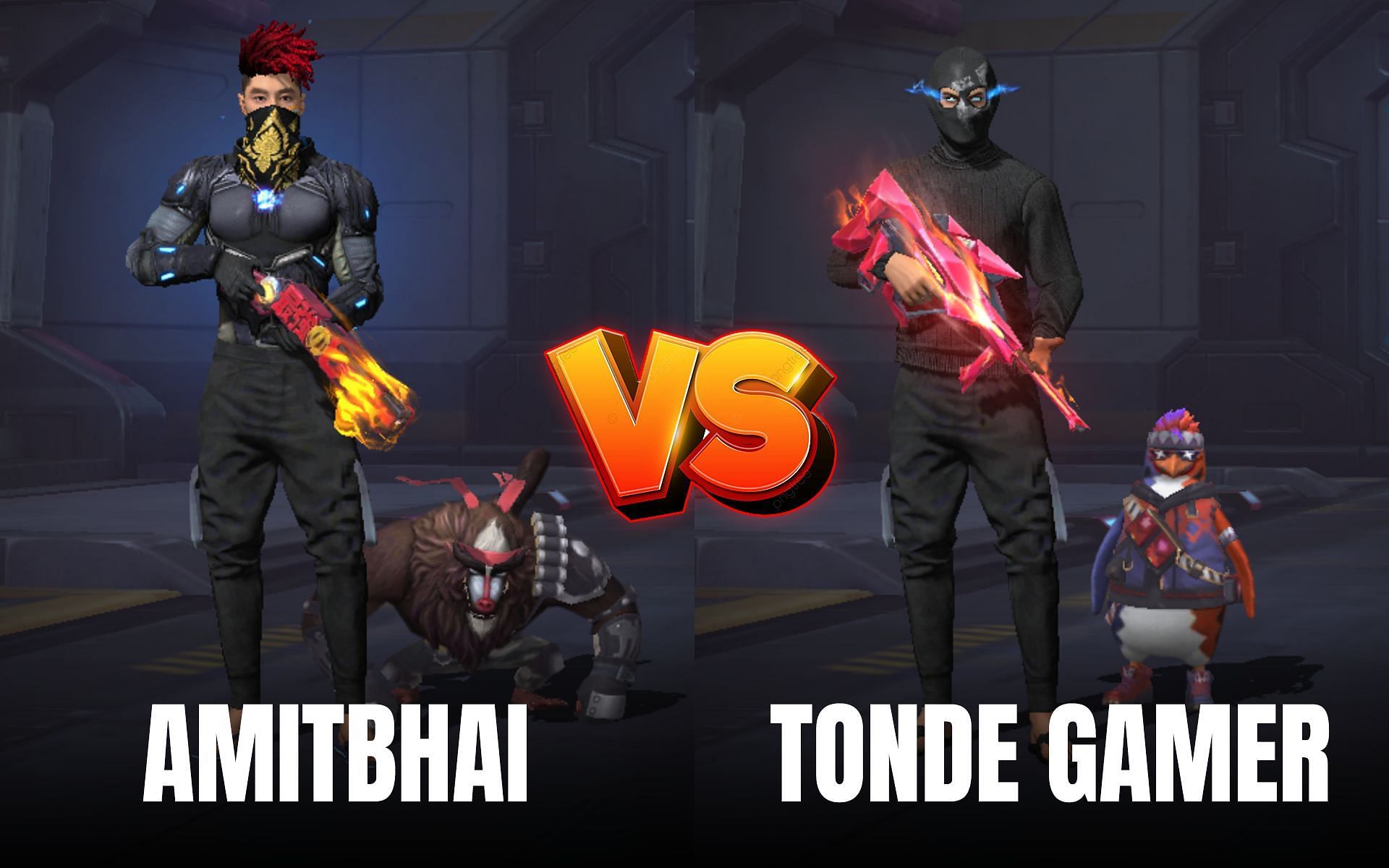 Comparing stats of Amitbhai vs Tonde Gamer (Image via Garena)