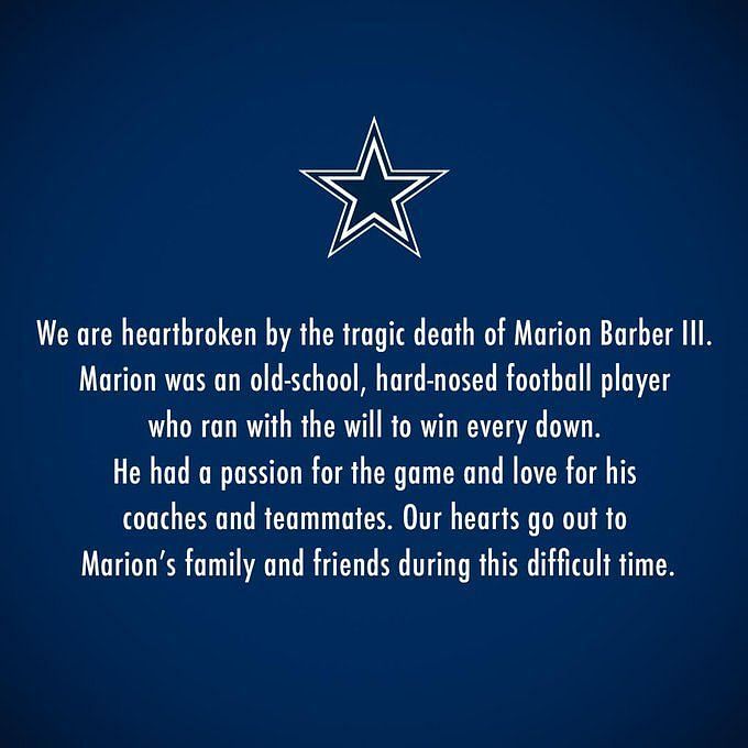 Marion Barber Mourned By Former Dallas Cowboys After Death