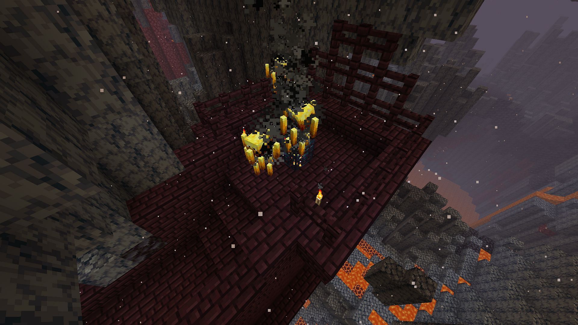 Blaze spawner in Nether Fortress is the best for farming XP points (Image via Minecraft 1.19)