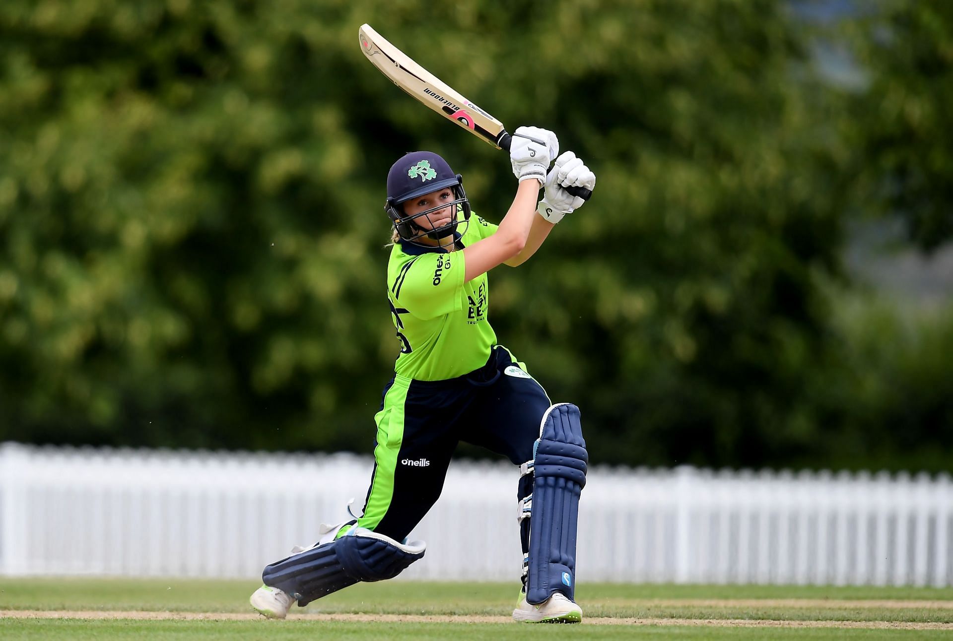 Gaby Lewis bats during the England Women&#039;s Academy v Ireland match (Image courtesy: Getty Images)