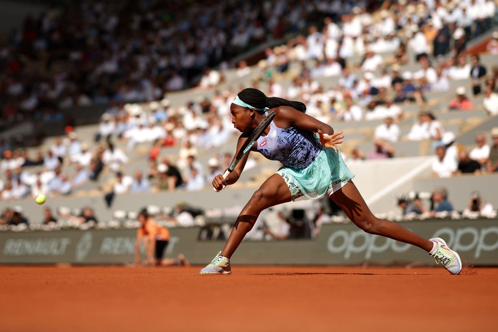 Coco Gauff during her 2022 French Open quarterfinal.