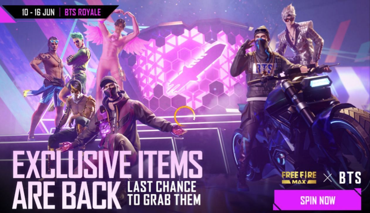 BTS Royale is available in Free Fire MAX (Image via Garena)