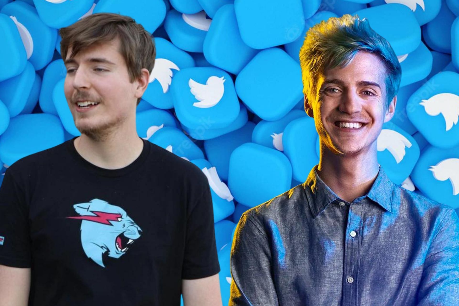 MrBeast and Ninja have had a recent Twitter beef that has led to a major League of Legends match (Image via Sportskeeda)
