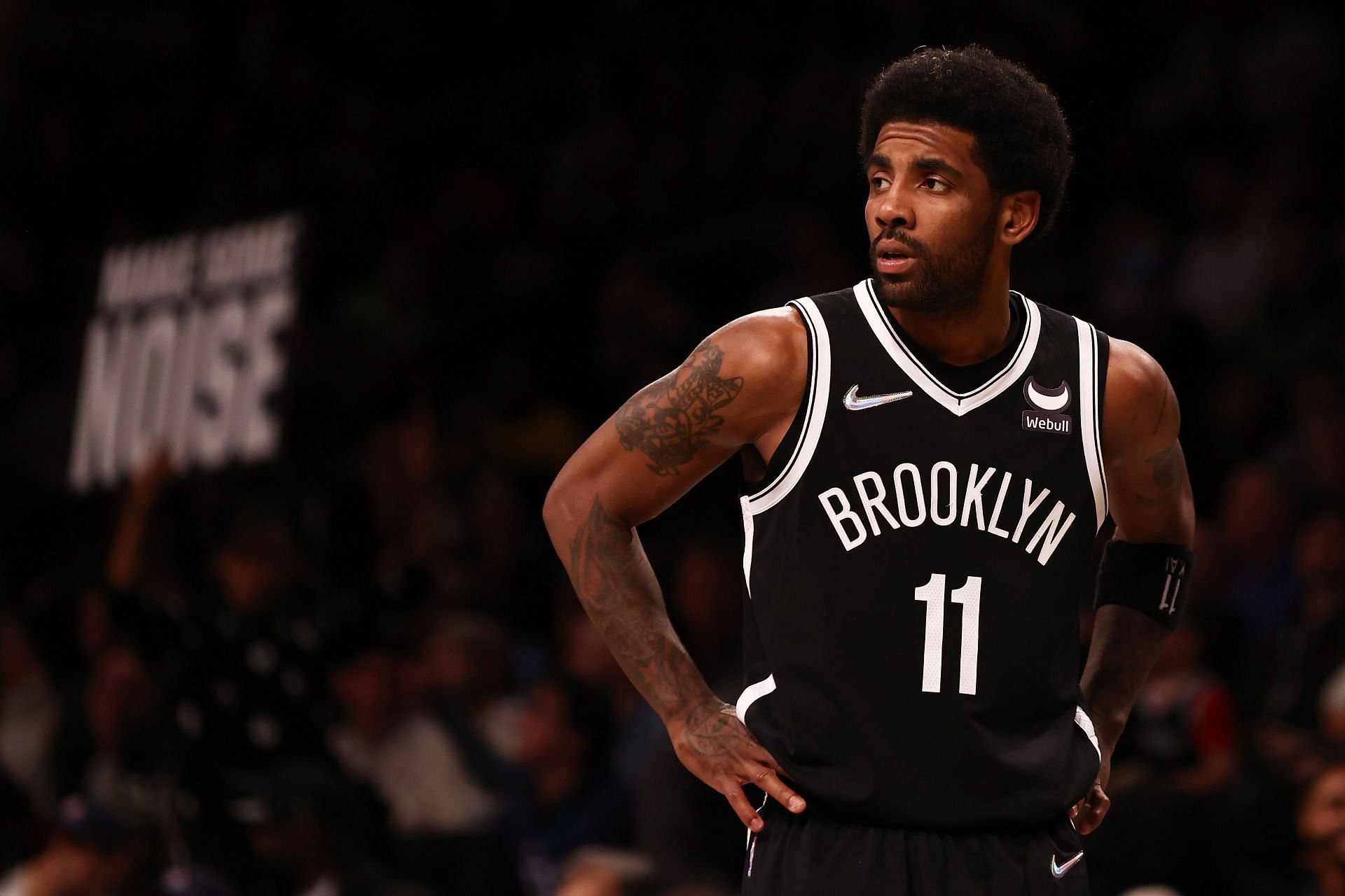 Kyrie Irving is trying to control the Nets. (Image via Getty Images)