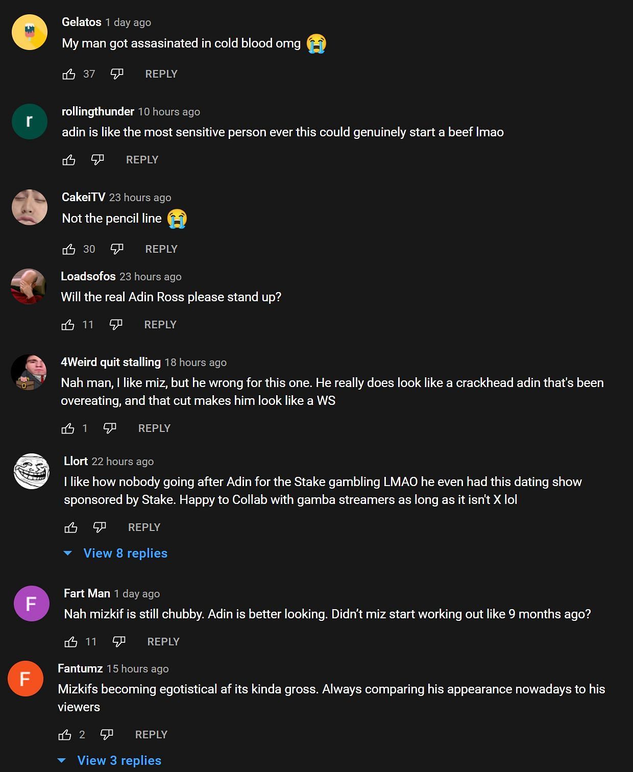 Fans share their divided opinions on the debate (Image via Mizkif Clips/YouTube)