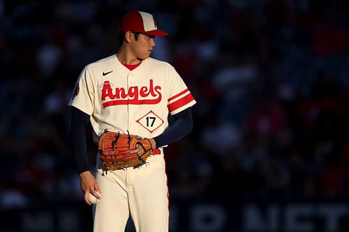 Ohtani lining up - Chicago White Sox v Los Angeles Angels