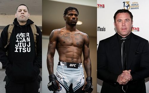 (L-R) Nate Diaz, Kevin Holland, and Chael Sonnen [Images via @natediaz209 and @trailblaze2top on Instagram]