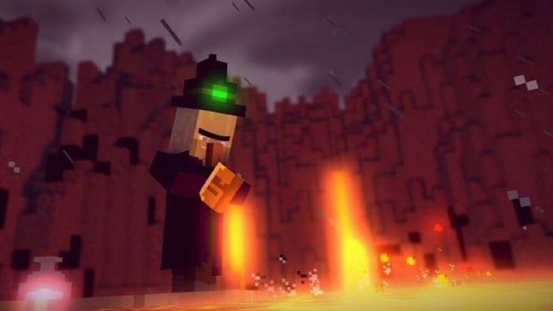 A witch in Minecraft (Image via Mojang)