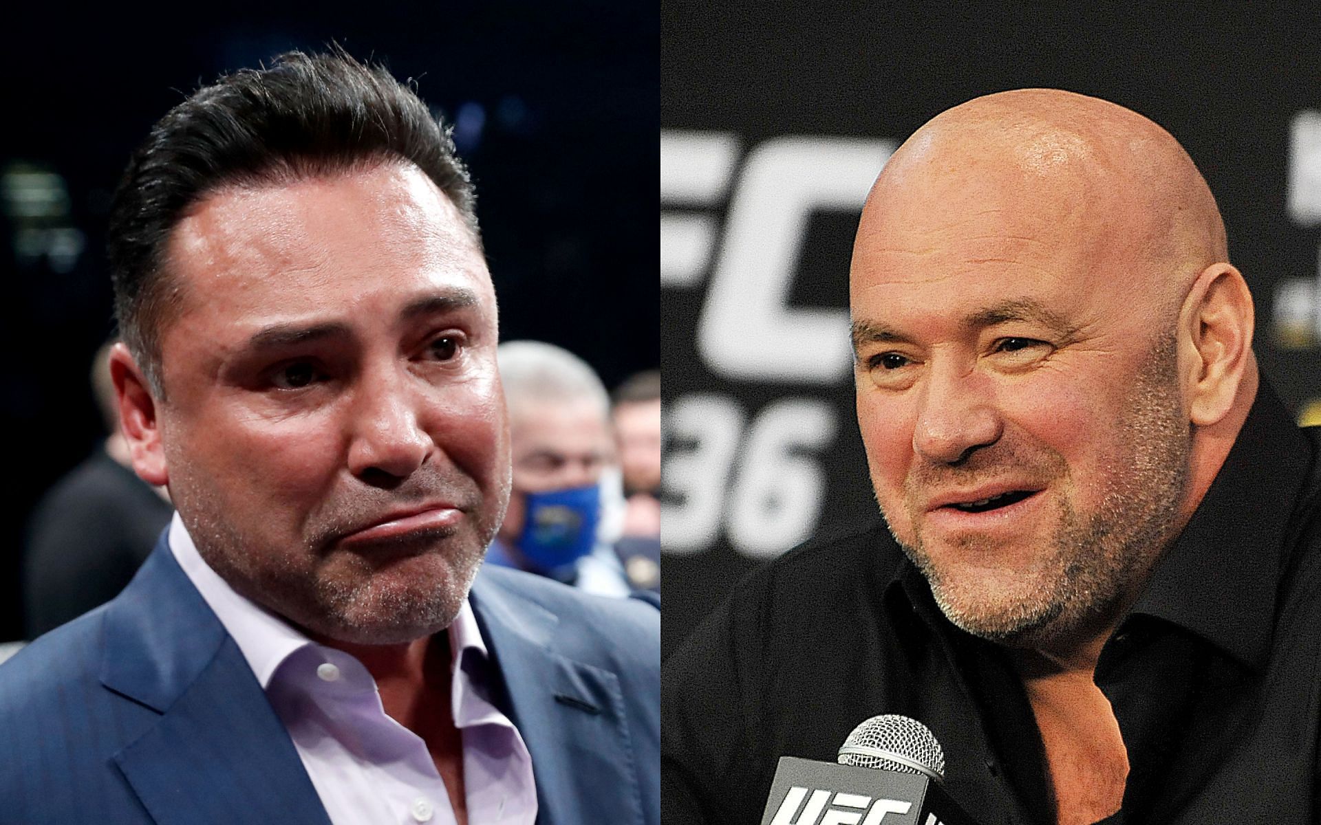 Oscar De La Hoya (left) and Dana White (right) (Images via Getty)