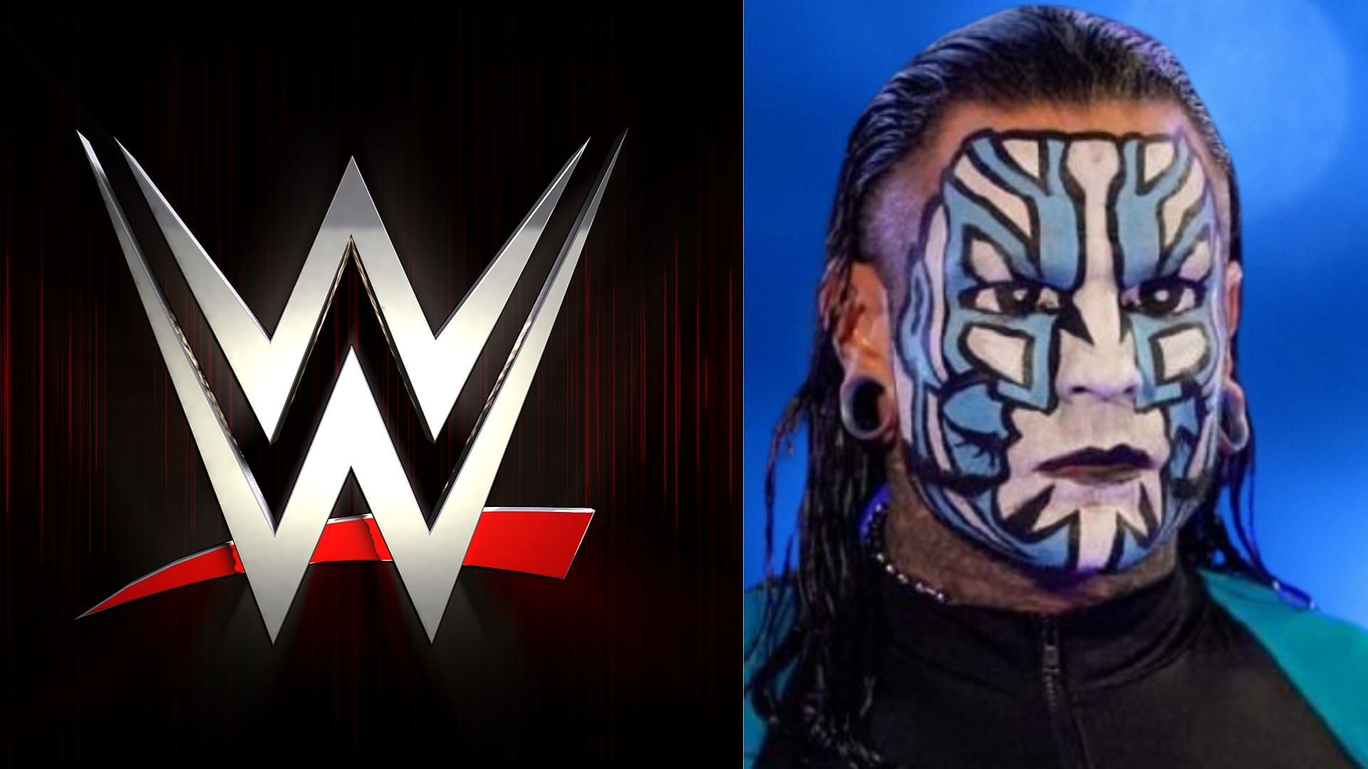 WWE logo (left); Jeff Hardy (right)