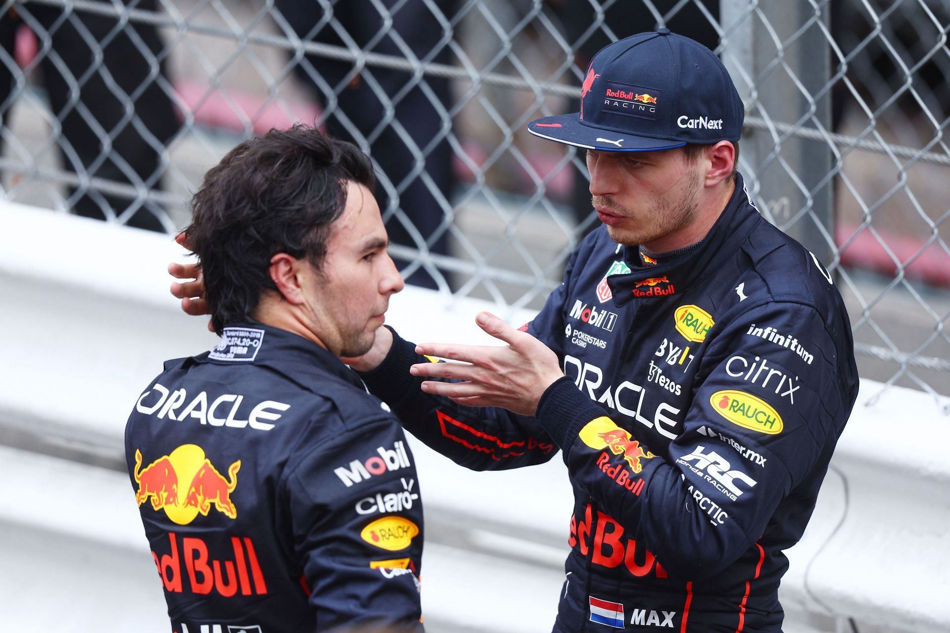 Sergio Perez (left) and Max Verstappen (right) are free to race for the championship
