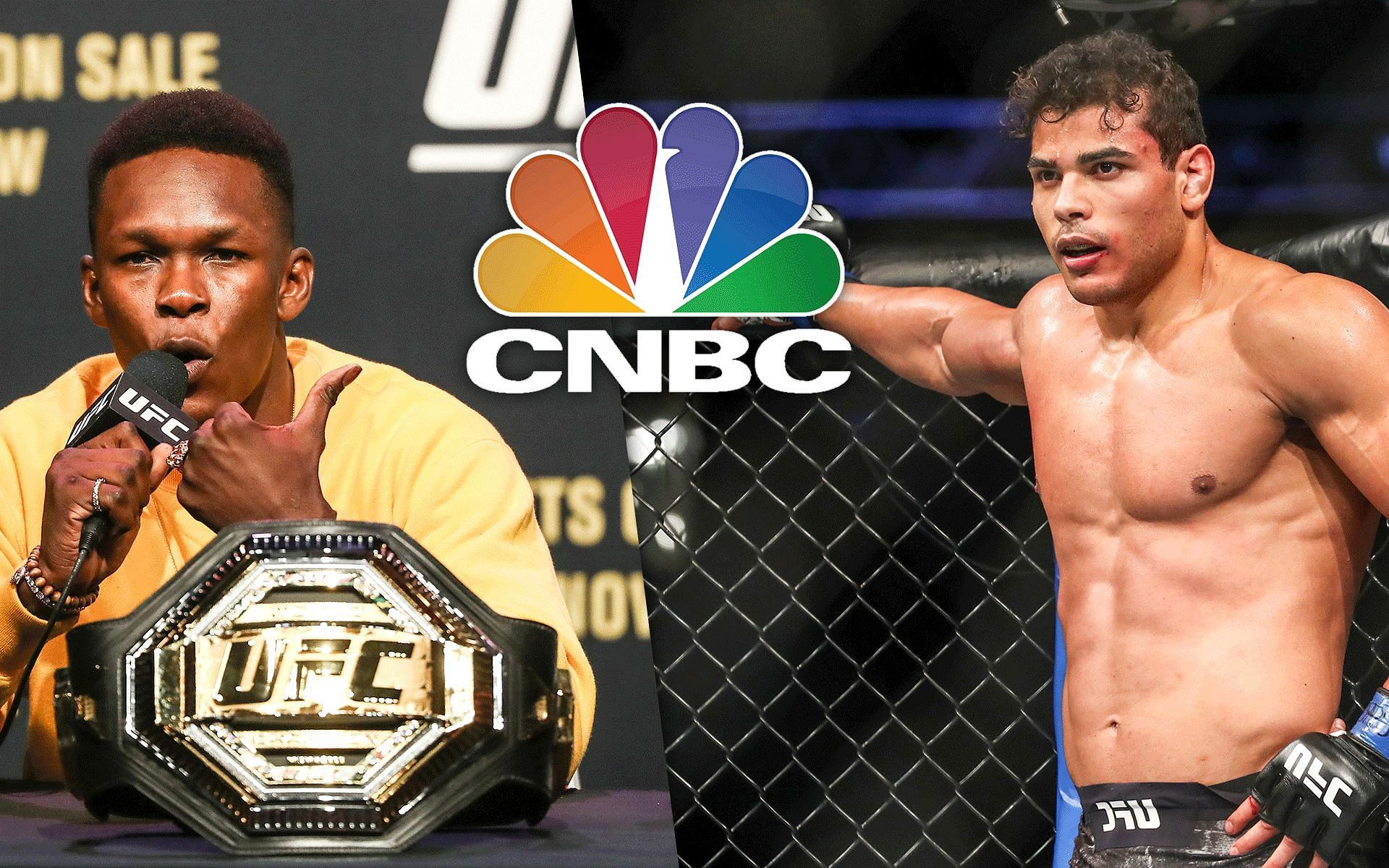 Israel Adesanya (left), Paulo Costa (right) [Image courtesy of @CNBC on Instagram]