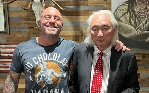 Joe Rogan (left), Michio Kaku (right) [Images courtesy of @joerogan on Instagram]