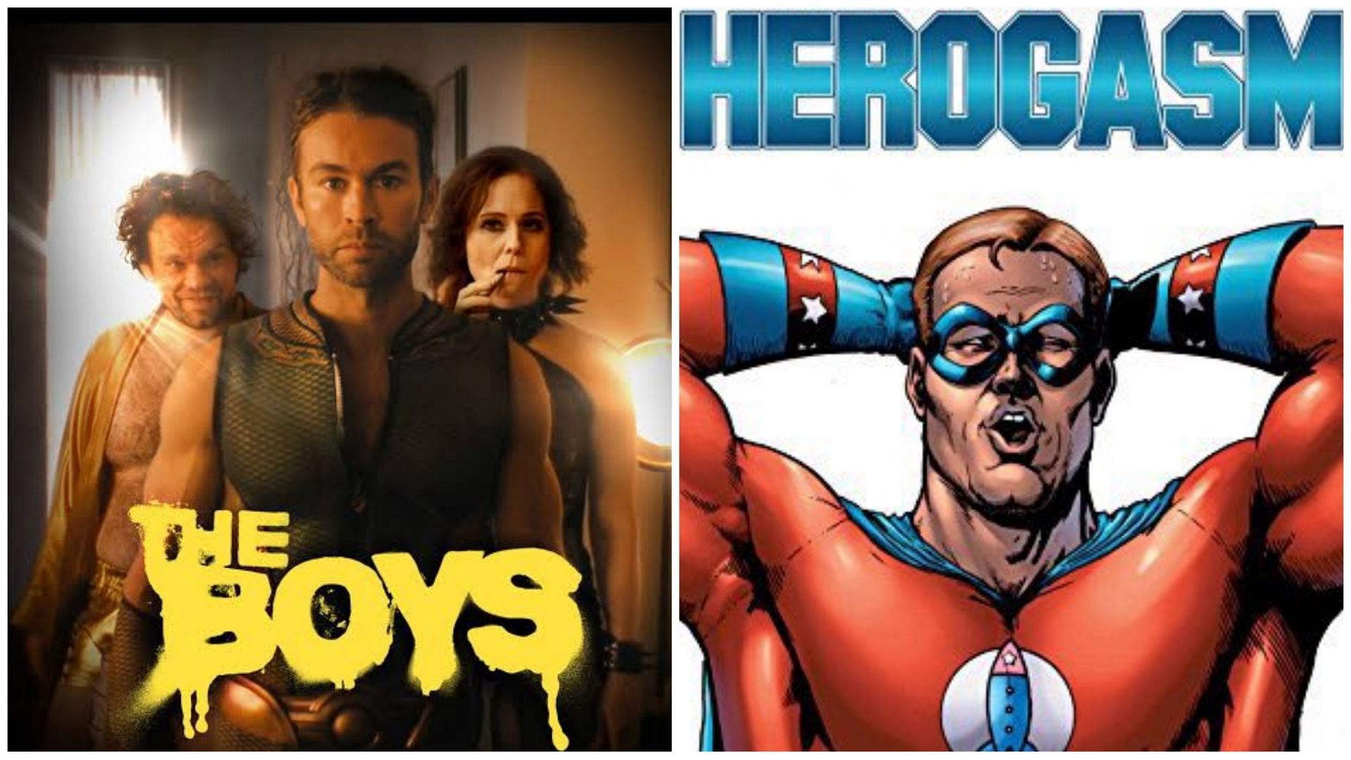 The Boys Herogasm Posters (Images via Amazon Prime Video and Dynamite Entertainment)
