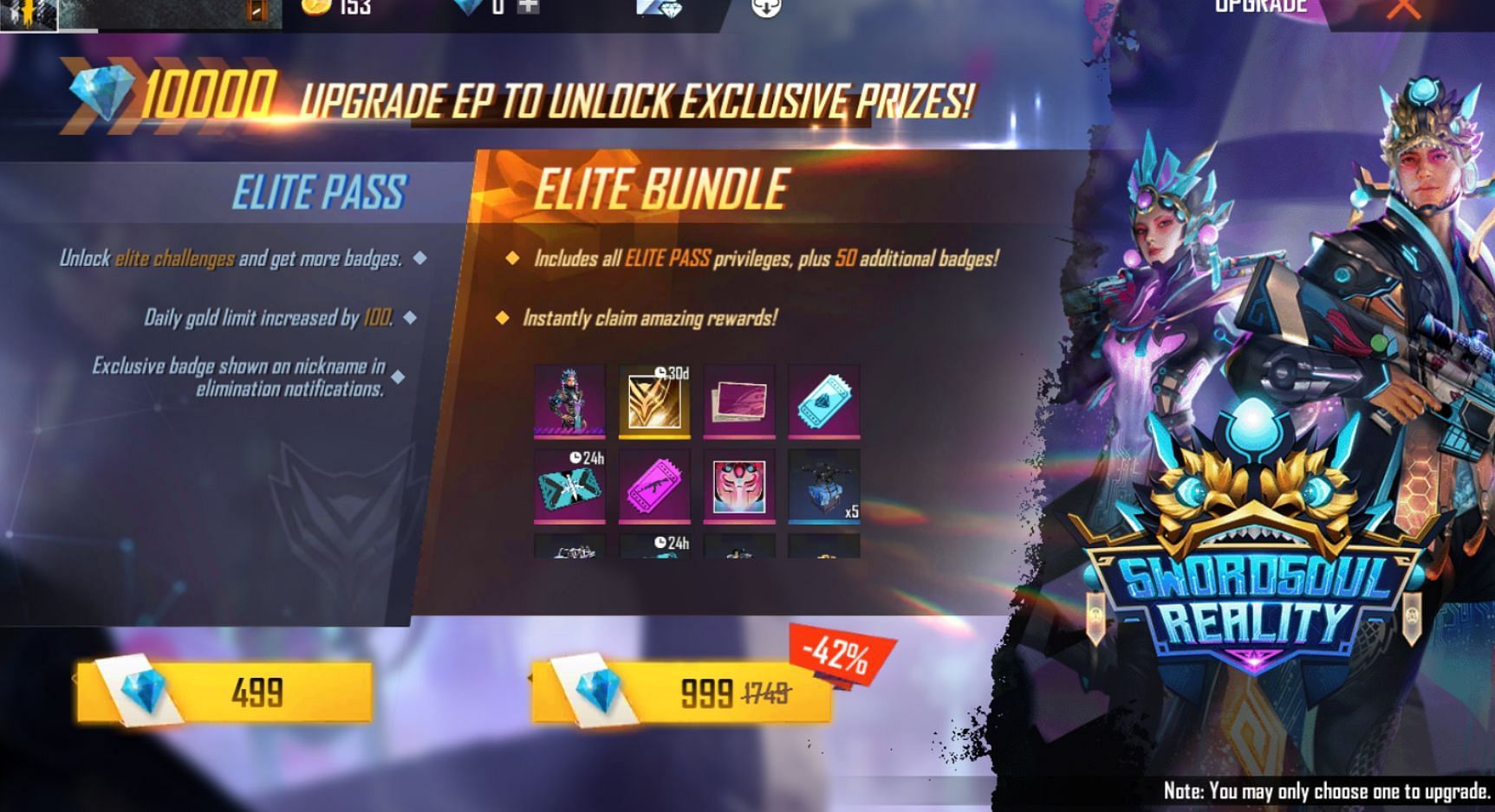 How can players purchase the Elite Pass? (Image via Garena)