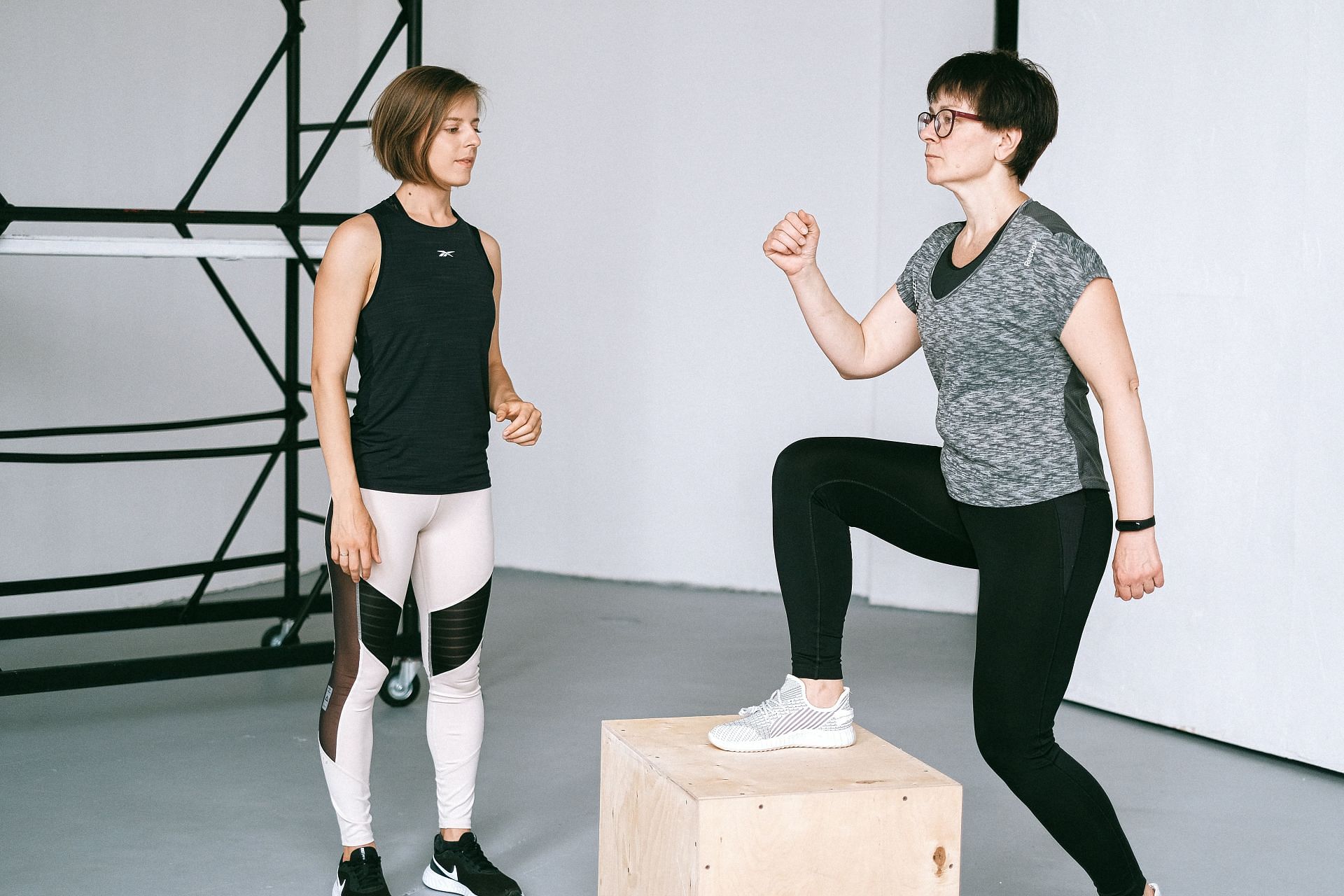 Step ups are an excellent way to build balance and stability (Image from Pexels @Anna Shvets)