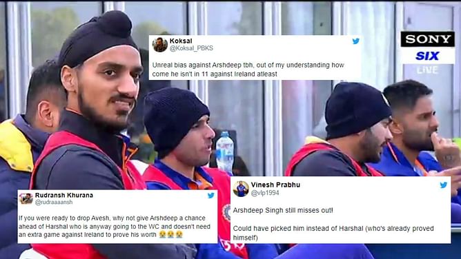 "If he can't play vs Ireland, when will he play" - Fans in disbelief as Arshdeep Singh is benched once again vs Ireland