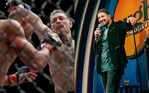 Alvarez vs. McGregor (left, image courtesy of Getty); Brendan Schaub (right, image courtesy of @brendanschaub Instagram)