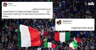 “Might be braindead” – Fans brand Italy player as ‘overrated’ after ‘bombscare’ display in 0-0 draw with England