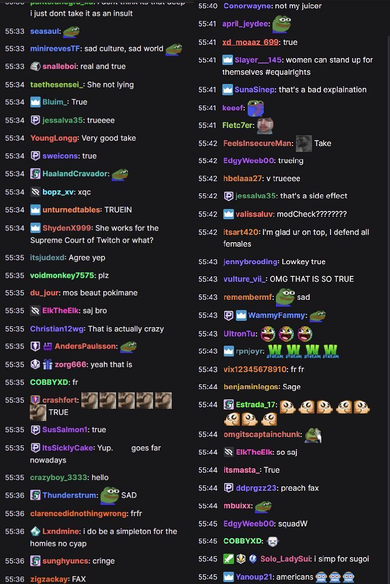 Fans reacting to the streamer&#039;s address (Images via Pokimane/Twitch)